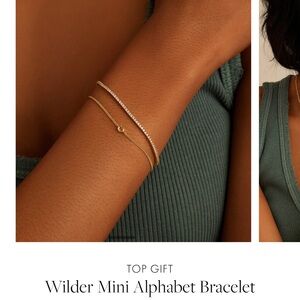Gorjana Wilder Mini Alphabet Bracelet (Gorjana Initial Bracelet)